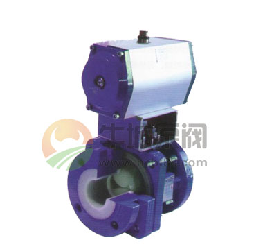 D671F4气动衬氟塑蝶阀